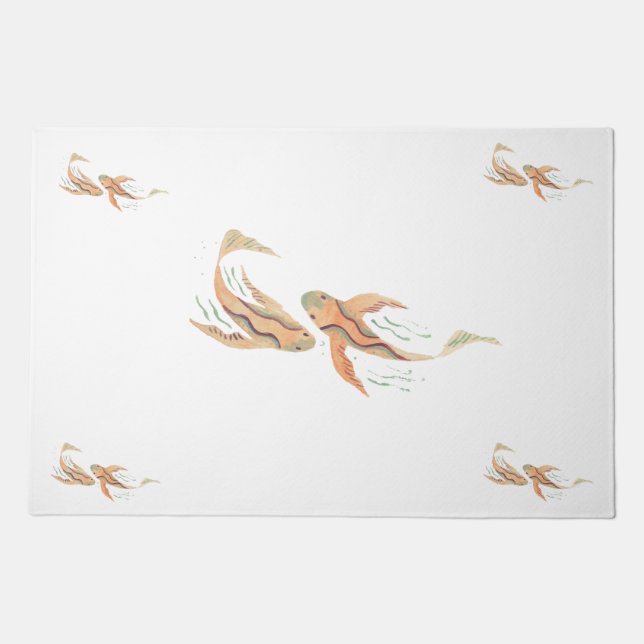 Ocean Fish Pattern Bathmat Doormat (Front)