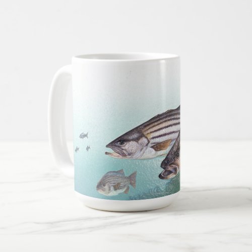 Ocean Fishing Striped Bass Fish Sea Mug