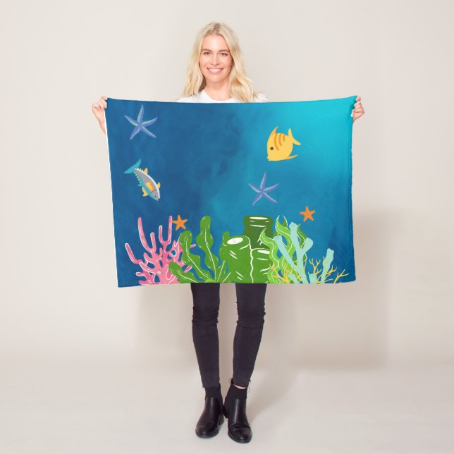 ocean  fleece blanket (In Situ)