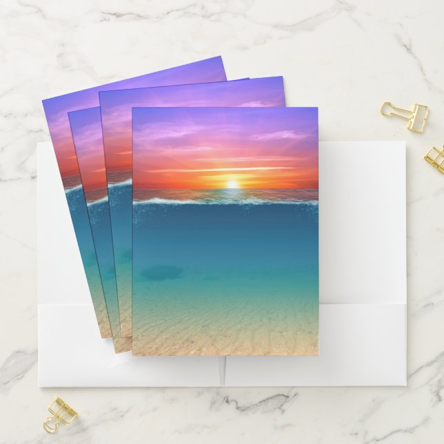 Ocean Floor at Sunset Pocket Folder (In Situ)