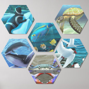 Ocean foam core photo tile