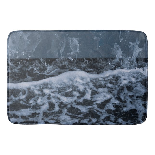 Ocean Foam Splash Closeup 1 Bath Mat (Front)