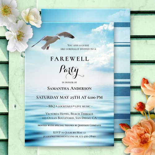 Ocean Freedom Farewell Retirement Party Invitation