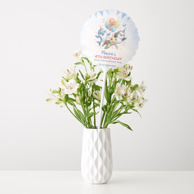Ocean Friends Birthday Balloon (Vase)