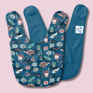 Ocean Friends kids pattern Baby Bib