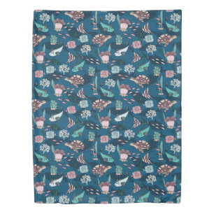 Ocean Friends kids pattern Duvet Cover