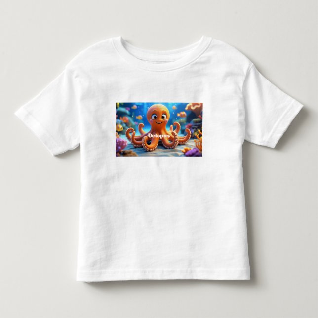 Ocean Friends Octopus T-Shirt for Toddlers (Front)