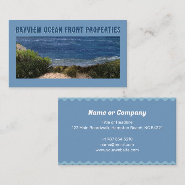 Ocean Front Properties Business Card (Front/Back)