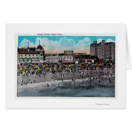 Ocean Front Swimming, Ocean Park Cards (Front Horizontal)