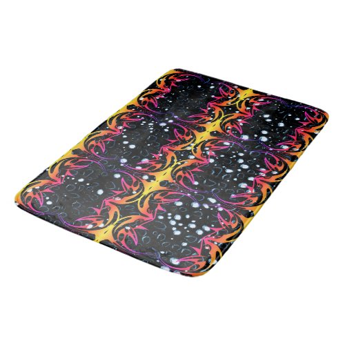 Ocean Fun Dolphins _ Midnight Black Bath Mat