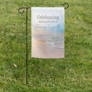 Ocean Funeral Celebration of Life Garden Flag