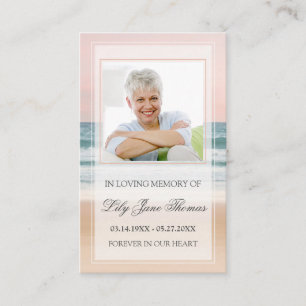 Ocean Funeral Prayer Card In Loving Memory
