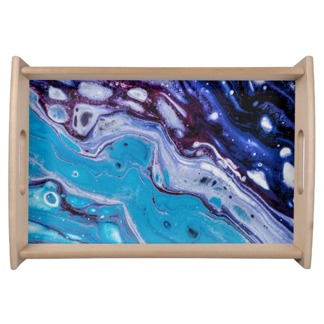 Ocean Galaxy Swirl Serving Tray (Front)