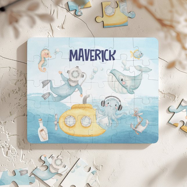 Ocean gift for Boys, Personalized Under the Sea Jigsaw Puzzle (Creator Uploaded)