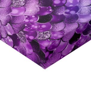 Ocean Glamour Colorful Fish Scales Pattern Faux Canvas Print
