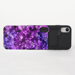 Ocean Glamour Colorful Fish Scales Pattern iPhone XR Slider Case