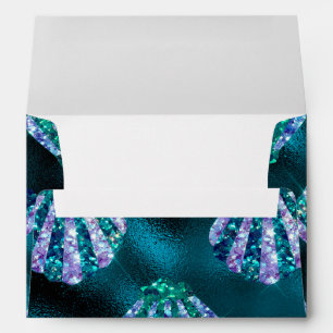 Ocean Glamour Colorful Oyster Pattern Envelope
