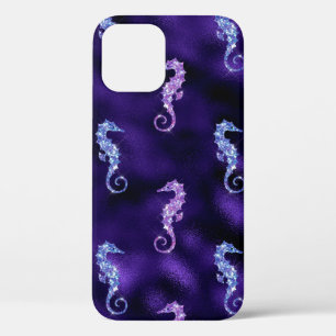 Ocean Glamour Colorful Sea Horse Pattern iPhone 12 Case