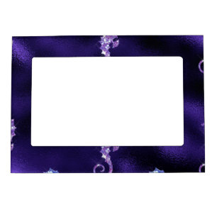 Ocean Glamour Colorful Sea Horse Pattern Magnetic Frame