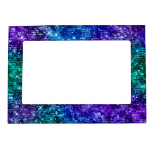 Ocean Glamour Purple and Teal Glitter Magnetic Frame