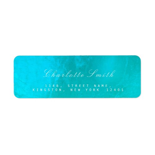 Ocean Glass Metal Return Address Labels