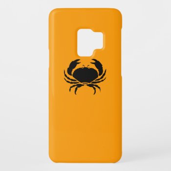 Ocean Glow_black On Orange Crab Case-mate Samsung Galaxy S9 Case by FUNauticals at Zazzle