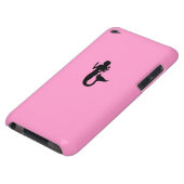 Ocean Glow_Black-on-Pink Mermaid Barely There iPod Case (Bottom)