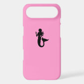 Ocean Glow_Black-on-Pink Mermaid Barely There iPod Case (Back)