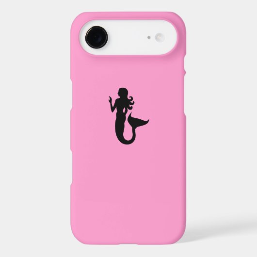 Ocean Glow_Black-on-Pink Mermaid Barely There iPod Case (Back)