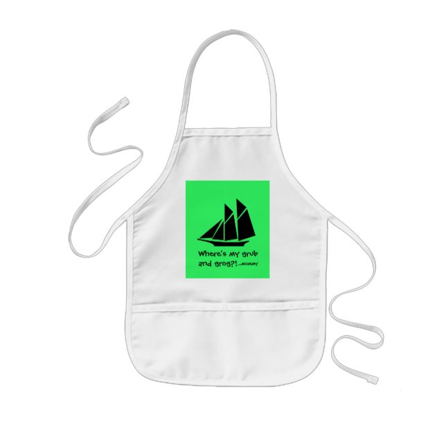 Ocean Glow_Clipper "Grub & Grog" Kids' Apron (Front)