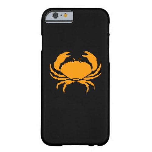 Ocean Glow_Orange on Black Crab Barely There iPhone 6 Case