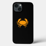 Ocean Glow_orange On Black Crab Iphone 13 Case at Zazzle