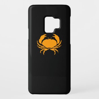 Ocean Glow_orange On Black Crab Case-mate Samsung Galaxy S9 Case by FUNauticals at Zazzle