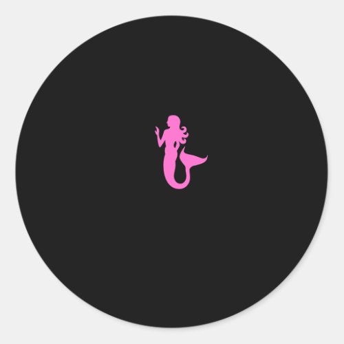 Ocean Glow_Pink Mermaid Classic Round Sticker