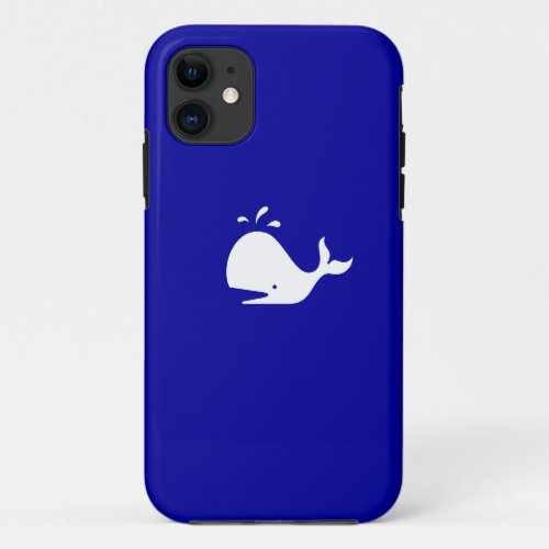 Ocean Glow_White_on_Blue Whale iPhone 5 Case_Mate iPhone 11 Case