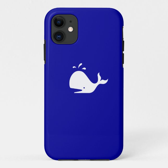 Ocean Glow_White-on-Blue Whale iPhone 5 Case-Mate Case-Mate iPhone Case (Back)