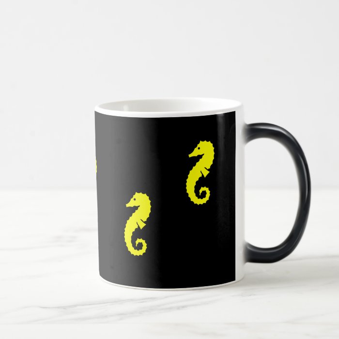 Ocean Glow_Yellow Seahorse morphing Coffee Mug