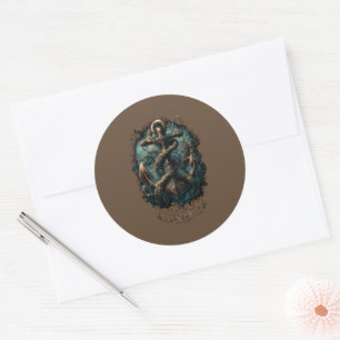 Ocean Grave Kraken Anchor Dark Fantasy Classic Round Sticker