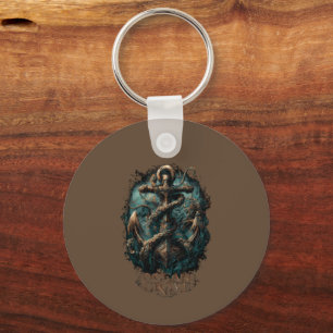 Ocean Grave Kraken Anchor Dark Fantasy Keychain