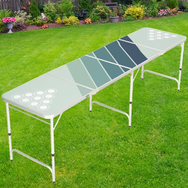Ocean Green Nostalgic Striped Beer Pong Table (Creator Uploaded)