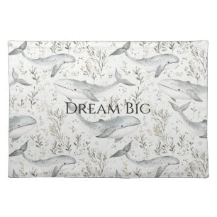 Ocean Grey Whales Cloth Placemat