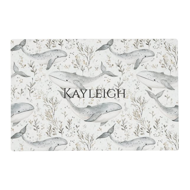 Ocean Grey Whales Placemat (Front)