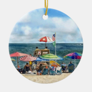 Ocean Grove NJ – Beach Off Embury Avenue Ceramic Ornament