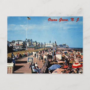 Ocean Grove, NJ, Boardwalk, 1962 Vintage Postcard