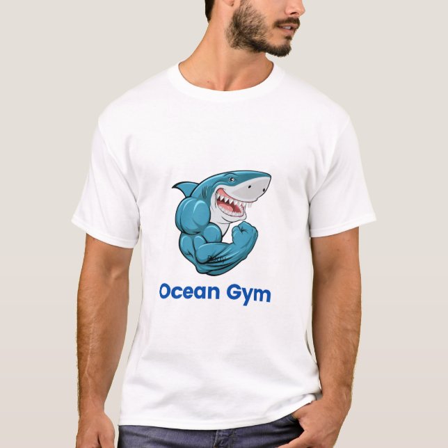 Ocean Gym White T Shirt (Front)
