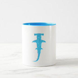 Ocean Hammerhead Shark Two-Tone Coffee Mug