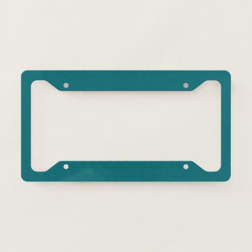 Ocean Harbor Blue Teal Jewel Tone Solid Color License Plate Frame