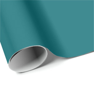 Ocean Harbor Blue, Teal Jewel Tone Solid Color Wrapping Paper