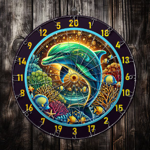 Ocean Harmony Dolphin Dartboard Delight