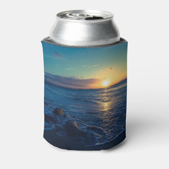 Ocean Horizon Sunset Can Cooler (Can Back)